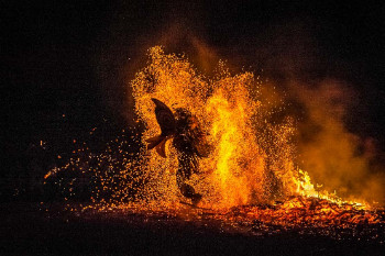 Masked Baining Fire Dancers Papua New Guinea 2