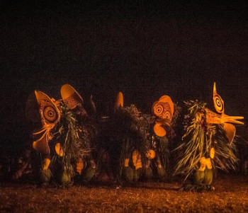 Masked Baining Fire Dancers Papua New Guinea 3